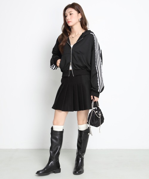 by LEGNA(バイレグナ)の「サイドラインダブルジップパーカー(パーカー・レディース・ライトグレー/ブラック・SMALL/MEDIUM/X-LARGE/LARGE)」の22枚目の写真