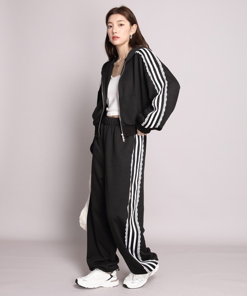 by LEGNA(バイレグナ)の「サイドラインダブルジップパーカー(パーカー・レディース・ライトグレー/ブラック・SMALL/MEDIUM/X-LARGE/LARGE)」の21枚目の写真