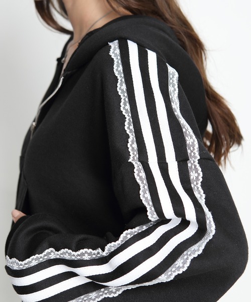 by LEGNA(バイレグナ)の「サイドラインダブルジップパーカー(パーカー・レディース・ライトグレー/ブラック・SMALL/MEDIUM/X-LARGE/LARGE)」の16枚目の写真