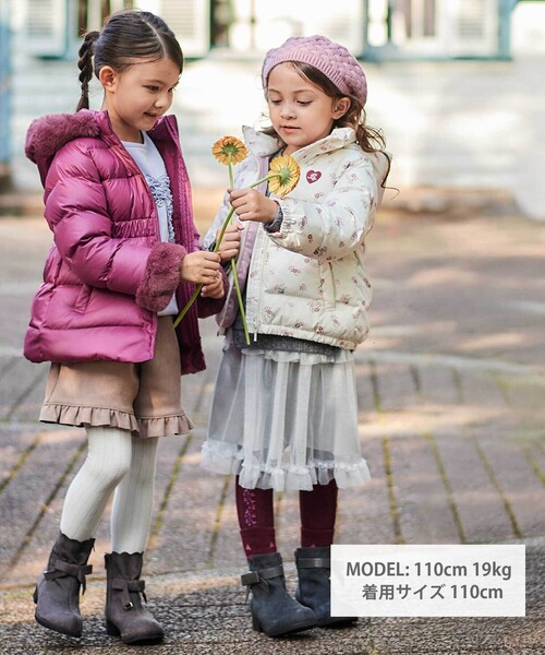 BeBe（ベベ）の「ラメチュールフリルティアードスカート（スカート・キッズ・オフホワイト/グレー・140cm/130cm/150cm/120cm）」の9枚目の写真