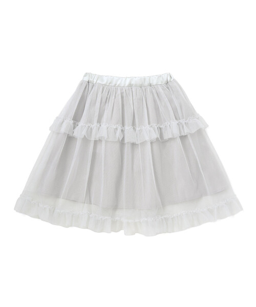 BeBe（ベベ）の「ラメチュールフリルティアードスカート（スカート・キッズ・オフホワイト/グレー・140cm/130cm/150cm/120cm）」の15枚目の写真
