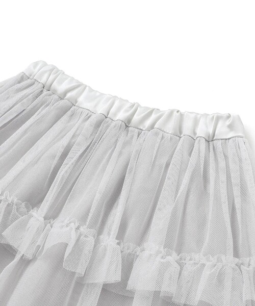 BeBe（ベベ）の「ラメチュールフリルティアードスカート（スカート・キッズ・オフホワイト/グレー・140cm/130cm/150cm/120cm）」の16枚目の写真