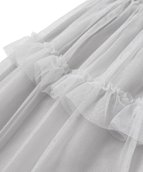 BeBe（ベベ）の「ラメチュールフリルティアードスカート（スカート・キッズ・オフホワイト/グレー・140cm/130cm/150cm/120cm）」の17枚目の写真