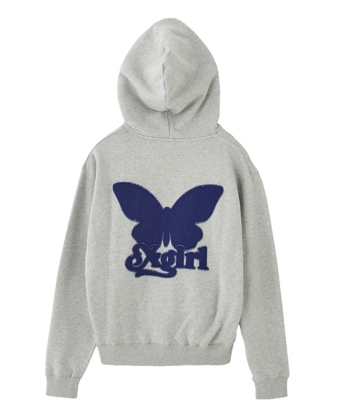 BUTTERFLY PATCH SWEAT HOODIE（パーカー）｜X-girl（エックスガール