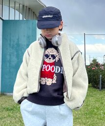 CIAOPANIC TYPY（チャオパニックティピー）の「【KIDS】【ジュニアサイズあり】ママとお揃い！ぬくかるマルチウェイボアスタンドジャケット（ブルゾン・キッズ）」