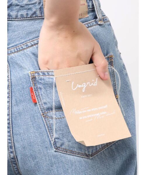 Ungrid（アングリッド）の「【Ca】ハイウエストオーガニックコットンルーズデニ（デニムパンツ・レディース・ブルー・24inch/25inch/26inch）」の3枚目の写真