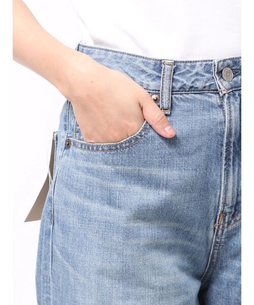 Ungrid（アングリッド）の「【Ca】ハイウエストオーガニックコットンルーズデニ（デニムパンツ・レディース・ブルー・24inch/25inch/26inch）」の4枚目の写真