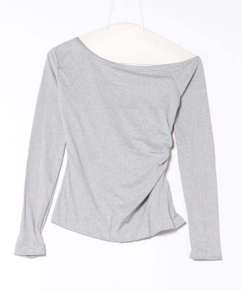 urge:(アージコロン )の「【URGE:】ワンショルダー タイト カットソー トップス(Tシャツ/カットソー・レディース・ブラウン/ネイビー/グレー/アイボリー/ブラック・SMALL/MEDIUM/LARGE/X-LARGE)」の11枚目の写真