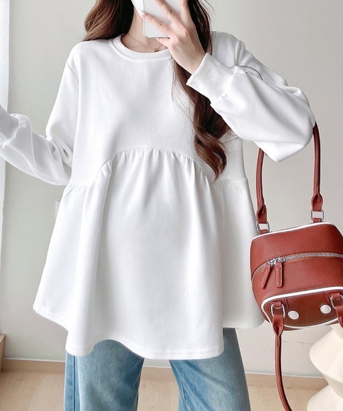 SallyLunn(サリーラン)の「ペプラムフレアカットソー(その他トップス・レディース・ベージュ/ホワイト/ブラック・MEDIUM/LARGE)」の5枚目の写真