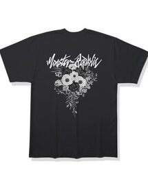 MONSTER REPUBLIC（モンスターリパブリック）の「ムーブメントフラワーアッシュグレーティーシャツブラック（Tシャツ/カットソー）」