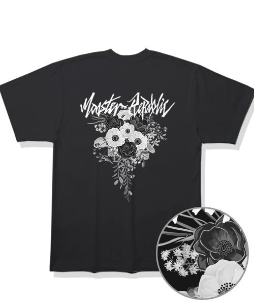 MONSTER REPUBLIC(モンスターリパブリック)の「ムーブメントフラワーアッシュグレーティーシャツブラック(Tシャツ/カットソー・レディース・その他・LARGE/MEDIUM/SMALL/X-LARGE)」の3枚目の写真