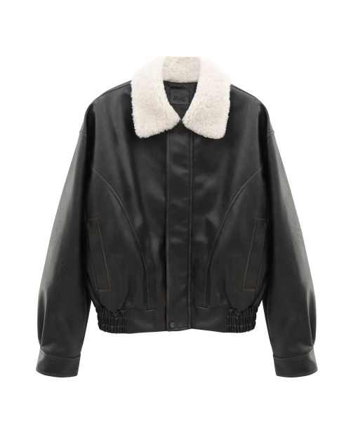 Vivacious(ビバシャス)の「Cafe Mocha Aviator Jacket BROWN(ライダースジャケット・レディース・ブラウン・FREE)」の6枚目の写真
