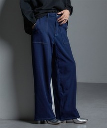 Soiunique | 裏シャギー超ワイドニットデニムパンツ ［Soiunique］(デニムパンツ)