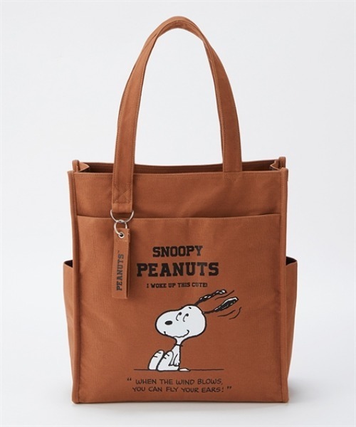 PEANUTS(ピーナッツ)の「スヌーピー 10ポケットカラーキャンバストートバッグ(A4対応)(トートバッグ・レディース・グレー/ブルーグレー/ダークオレンジ・FREE)」の11枚目の写真