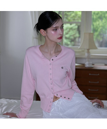 Eyelet Round Cardigan [9color]