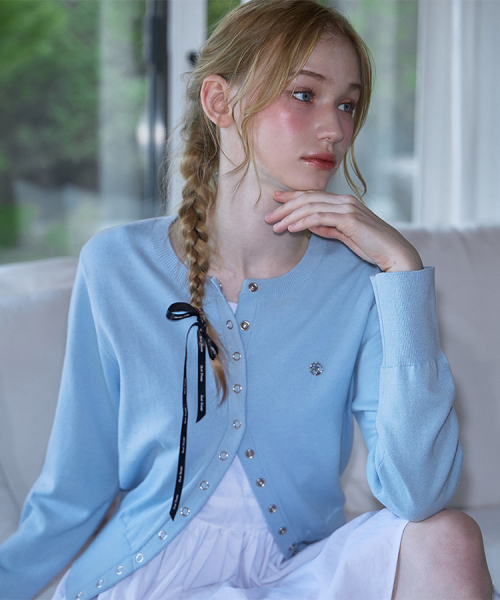 Eyelet Round Cardigan [9color]（カーディガン/ボレロ）｜ROSEFRANTZ
