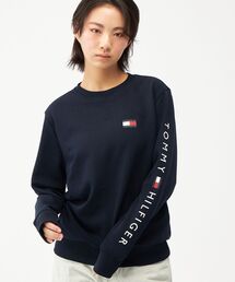TOMMY HILFIGER | 【オンライン限定】フレンチテリー ロゴ ロングスリーブスウェット(スウェット)