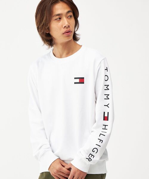 TOMMY HILFIGER(トミーヒルフィガー)の「【オンライン限定】フレンチテリー ロゴ ロングスリーブスウェット(スウェット・メンズ・チャコールグレー/ホワイト/ネイビー・MEDIUM/X-LARGE/LARGE/SMALL)」の11枚目の写真