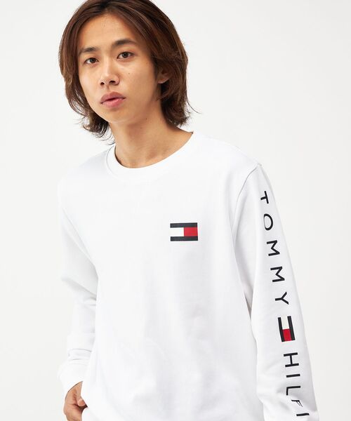 TOMMY HILFIGER(トミーヒルフィガー)の「【オンライン限定】フレンチテリー ロゴ ロングスリーブスウェット(スウェット・メンズ・チャコールグレー/ホワイト/ネイビー・MEDIUM/X-LARGE/LARGE/SMALL)」の13枚目の写真