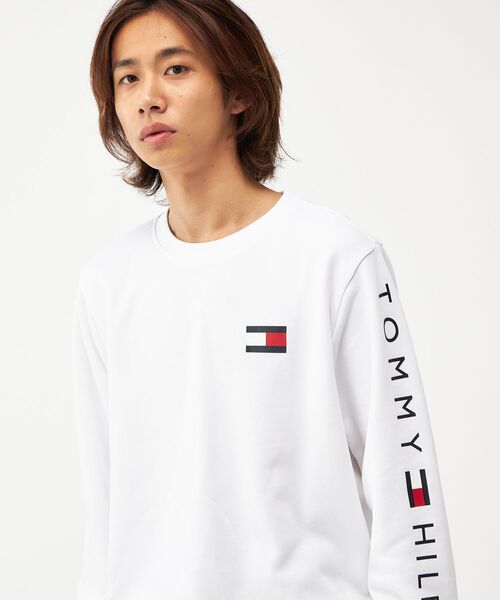 TOMMY HILFIGER(トミーヒルフィガー)の「【オンライン限定】フレンチテリー ロゴ ロングスリーブスウェット(スウェット・メンズ・チャコールグレー/ホワイト/ネイビー・MEDIUM/X-LARGE/LARGE/SMALL)」の14枚目の写真