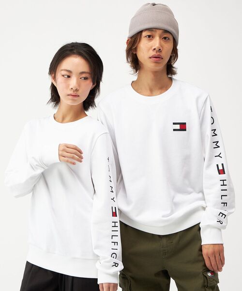 TOMMY HILFIGER（トミーヒルフィガー）の「【オンライン限定】フレンチテリー ロゴ ロングスリーブスウェット（スウェット・メンズ・チャコールグレー/ホワイト/ネイビー・MEDIUM/X-LARGE/LARGE/SMALL）」の20枚目の写真