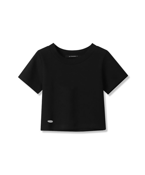 Vivacious(ビバシャス)の「Wings Crop T-shirt - 3COL(Tシャツ/カットソー・レディース・ブラック/ホワイト/チャコール・MEDIUM/SMALL)」の4枚目の写真