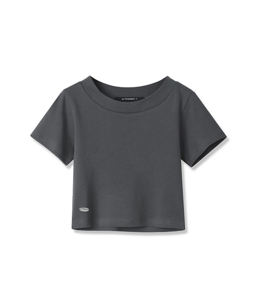 Vivacious(ビバシャス)の「Wings Crop T-shirt - 3COL(Tシャツ/カットソー・レディース・ブラック/ホワイト/チャコール・MEDIUM/SMALL)」の6枚目の写真