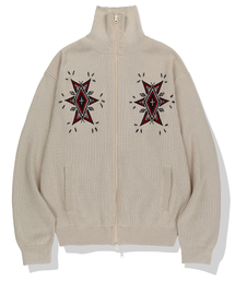 NOT4NERD(�m�b�g�t�H�[�i�[�h)��Angel Argyle Knit Track Jacket - Beige(�J�[�f�B�K��/�{����)