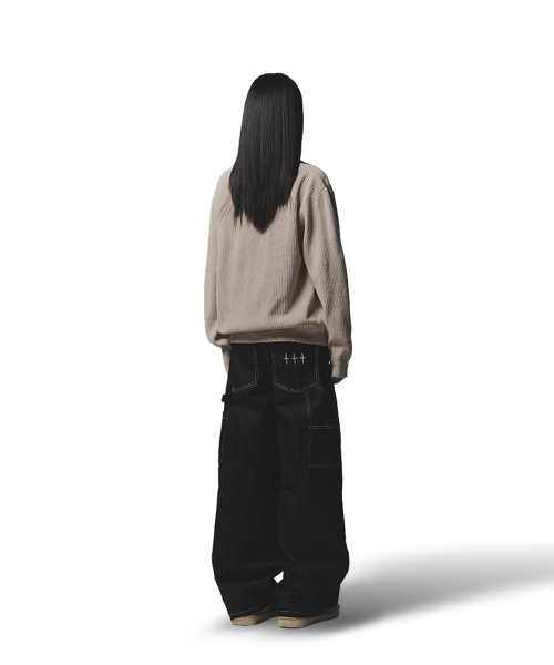 NOT4NERD(ノットフォーナード)の「Angel Argyle Knit Track Jacket - Beige(カーディガン/ボレロ・レディース・その他・LARGE/X-LARGE/MEDIUM)」の4枚目の写真