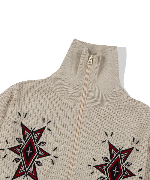 NOT4NERD(ノットフォーナード)の「Angel Argyle Knit Track Jacket - Beige(カーディガン/ボレロ・レディース・その他・LARGE/X-LARGE/MEDIUM)」の12枚目の写真