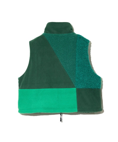 go slow caravan（ゴースローキャラバン）の「ボア×フリース パッチワークショートベスト W（その他アウター・レディース・ピンク/ブラック/グリーン・FREE）」の18枚目の写真