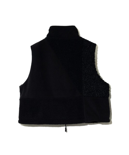 go slow caravan（ゴースローキャラバン）の「ボア×フリース パッチワークショートベスト W（その他アウター・レディース・ピンク/ブラック/グリーン・FREE）」の20枚目の写真