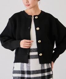 Jayro | ビッグ釦柄切替バルーンカーディガン(カーディガン/ボレロ)