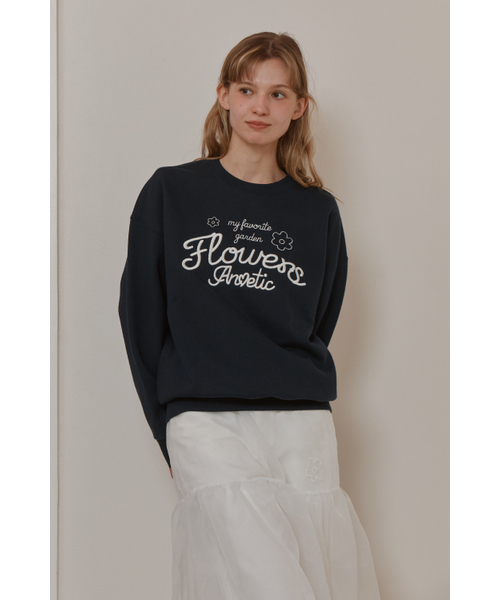 ANOETIC（アノエティック）の「ANC GARDEN SWEATSHIRT_NAVY（スウェット・レディース・ネイビー・FREE）」の2枚目の写真