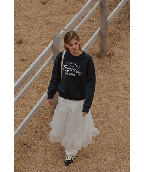 ANOETIC（アノエティック）の「ANC GARDEN SWEATSHIRT_NAVY（スウェット・レディース・ネイビー・FREE）」の3枚目の写真