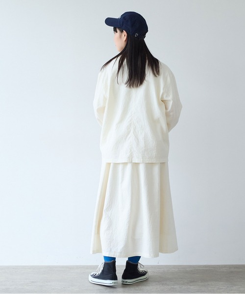 bulle de savon（ビュルデサボン）の「オーガニックコットン Wガーゼ ジャケット（テーラードジャケット・レディース・アイボリー/ブラック・FREE）」の15枚目の写真