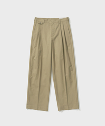 ALEX DOUBLE PLEATS CHINO PANTS (BEIGE)