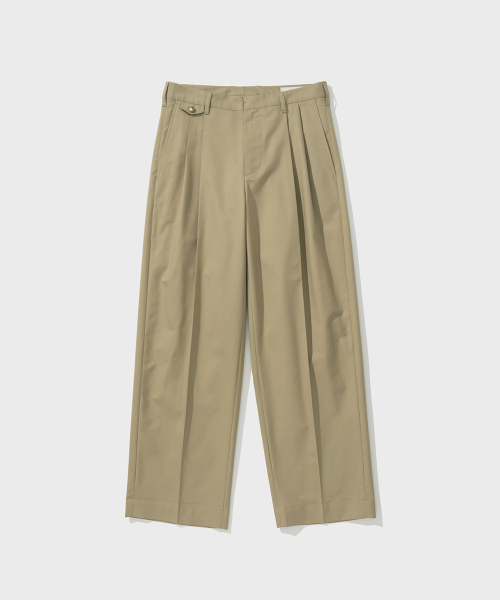 SHIRTER(シャーター)の「ALEX DOUBLE PLEATS CHINO PANTS (BEIGE)(その他パンツ・メンズ・その他・SMALL/MEDIUM/LARGE)」の1枚目の写真