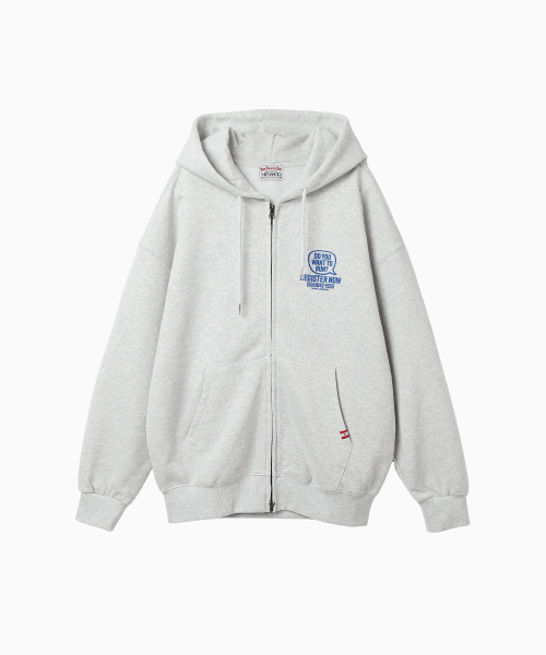 MENASOO(ミナス)の「Menasoo Cartoon Graffiti Two Way Hoodie Zip Up_White Melange(パーカー・レディース・ホワイト・MEDIUM/LARGE)」の10枚目の写真