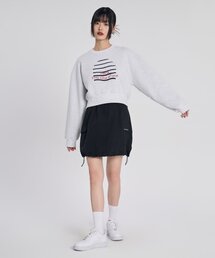 ナイロンカーゴミニスカート_ブラック