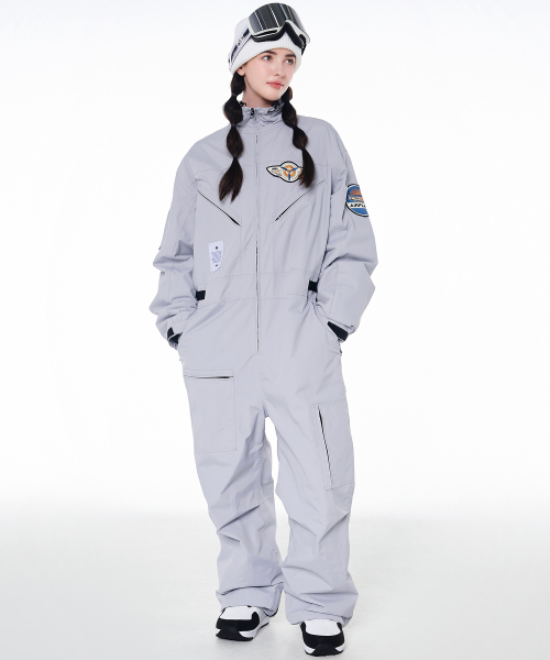 DOLL OUTERWEAR（ドラ アウターウェア）の「2425 ボルカン ボードウェア ワーク ジャンプスーツ グレー 男女共用（つなぎ/オールインワン・レディース・その他・LARGE/X-LARGE/X-SMALL/SMALL/MEDIUM）」の3枚目の写真