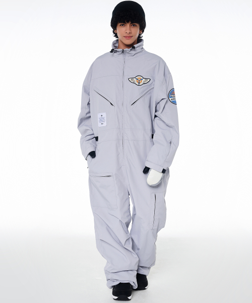 DOLL OUTERWEAR（ドラ アウターウェア）の「2425 ボルカン ボードウェア ワーク ジャンプスーツ グレー 男女共用（つなぎ/オールインワン・レディース・その他・LARGE/X-LARGE/X-SMALL/SMALL/MEDIUM）」の4枚目の写真