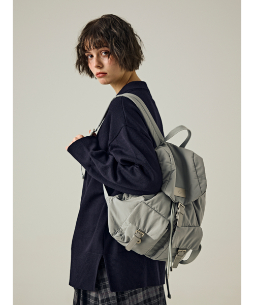 Salad bowls（サラダボール）の「CLOUD BACKPACK [GRAY]（バックパック/リュック・レディース・ライトグレー・FREE）」の11枚目の写真