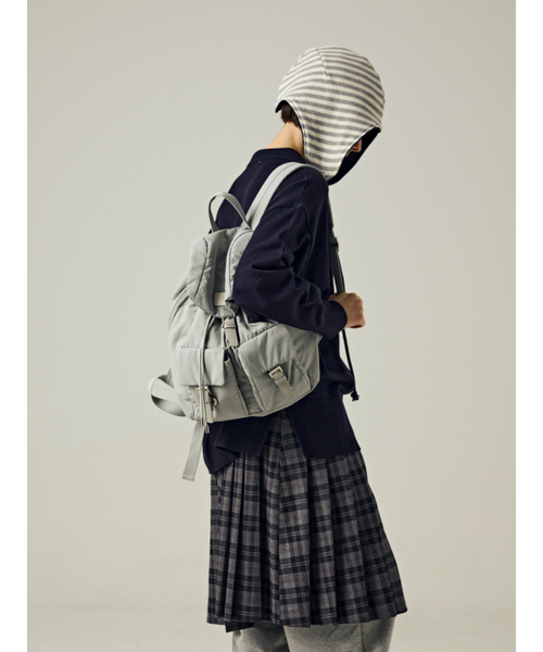 Salad bowls（サラダボール）の「CLOUD BACKPACK [GRAY]（バックパック/リュック・レディース・ライトグレー・FREE）」の12枚目の写真