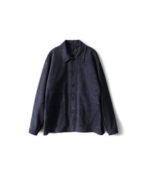 Capital Suede Leather Work Jacket Indigo Navy