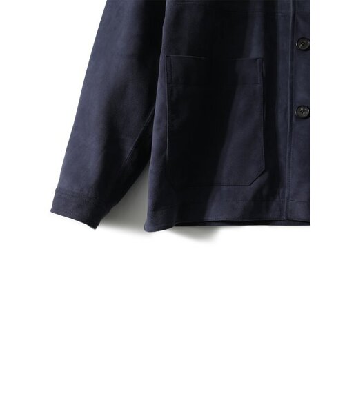 HORLISUN（ホーリーサン）の「Capital Suede Leather Work Jacket Indigo Navy（ライダースジャケット・レディース・その他・LARGE）」の2枚目の写真