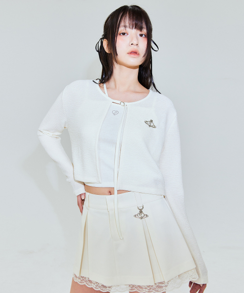 PLASMASPHERE(プラズマスフィア)の「クリームのファンシートップ(リボンストラップノースリーブ)(Tシャツ/カットソー・レディース・アイボリー・FREE)」の2枚目の写真
