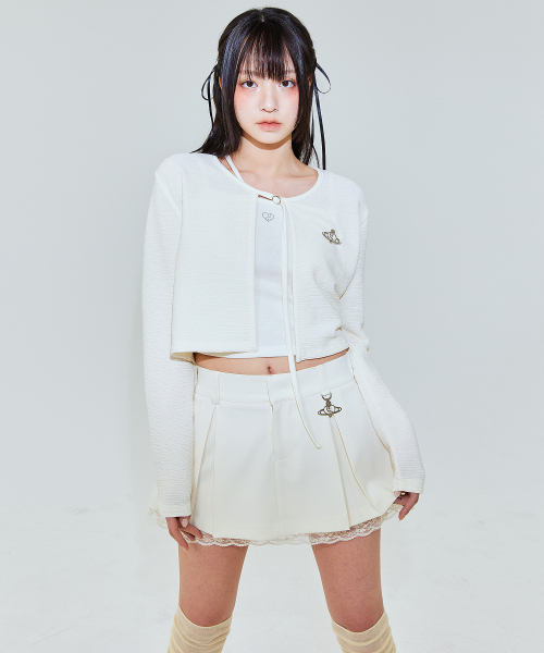 PLASMASPHERE(プラズマスフィア)の「クリームのファンシートップ(リボンストラップノースリーブ)(Tシャツ/カットソー・レディース・アイボリー・FREE)」の3枚目の写真