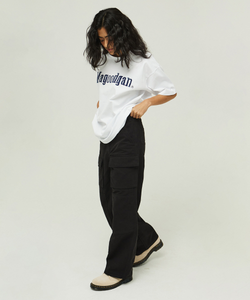 MAGOODGAN(メックウッドガン)の「スウェグバー3580刺繍オーバーサイズオフホワイト半袖Tシャツ(Tシャツ/カットソー・レディース・その他・SMALL/MEDIUM/LARGE/X-LARGE)」の5枚目の写真