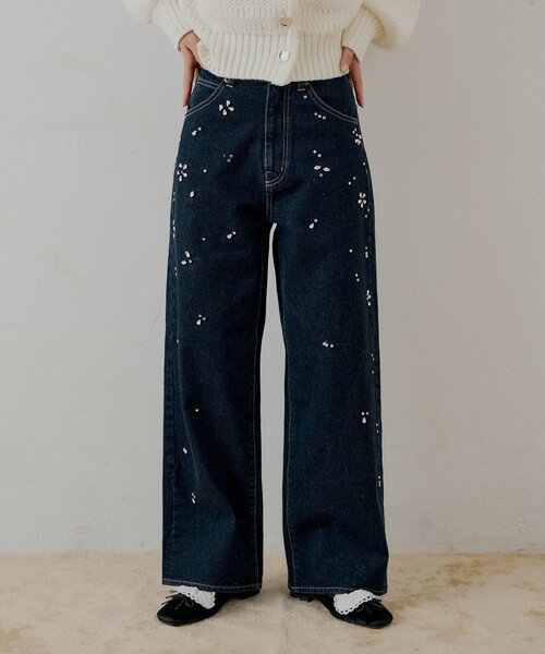 デニムハートリースෆ˚*現品限り ◇送料・関税無料◇KIMHEKIM ハート柄プリントデニム (KIMHEKIM/デニム